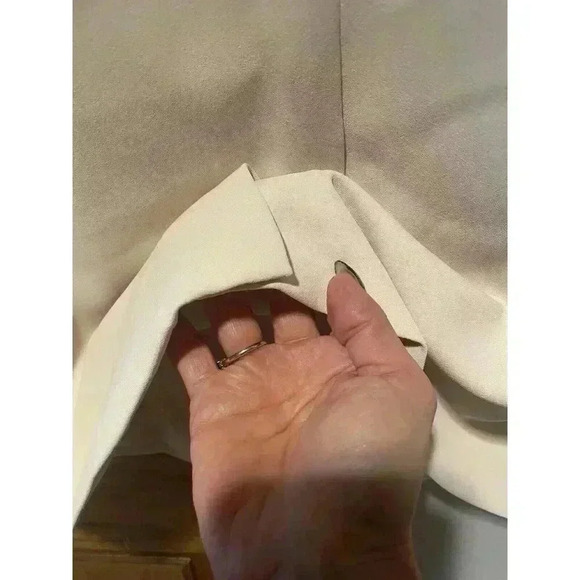 New Vince Crepe Cream Winter White Double-Breasted Oversized Blazer Size 12 - Picture 10 of 13